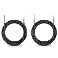 Load image into Gallery viewer, 2 Pro DJ Karaoke 1/4&quot; Male to 1/4&quot; Male Audio Amp Speaker Wire PA Cable 12 Ft