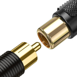 Absolute FF100B-20 10 Pack Audio Video Gold RCA Female to Female Coupler Adapter