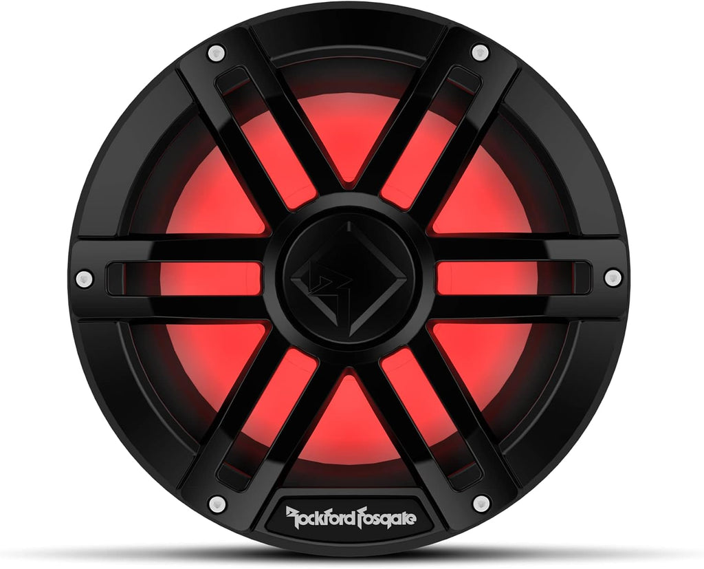 Rockford Fosgate M1D2-10B 1200W 10" M1 Series Dual 2-ohm Marine Subwoofer with Color Optix LED