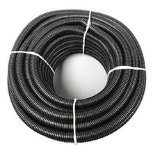 Charger l&#39;image dans la galerie, American Terminal 1.5&quot; x 100&#39; Flexible Polyethylene Split Tubing - Black Corrugated Wire Loom