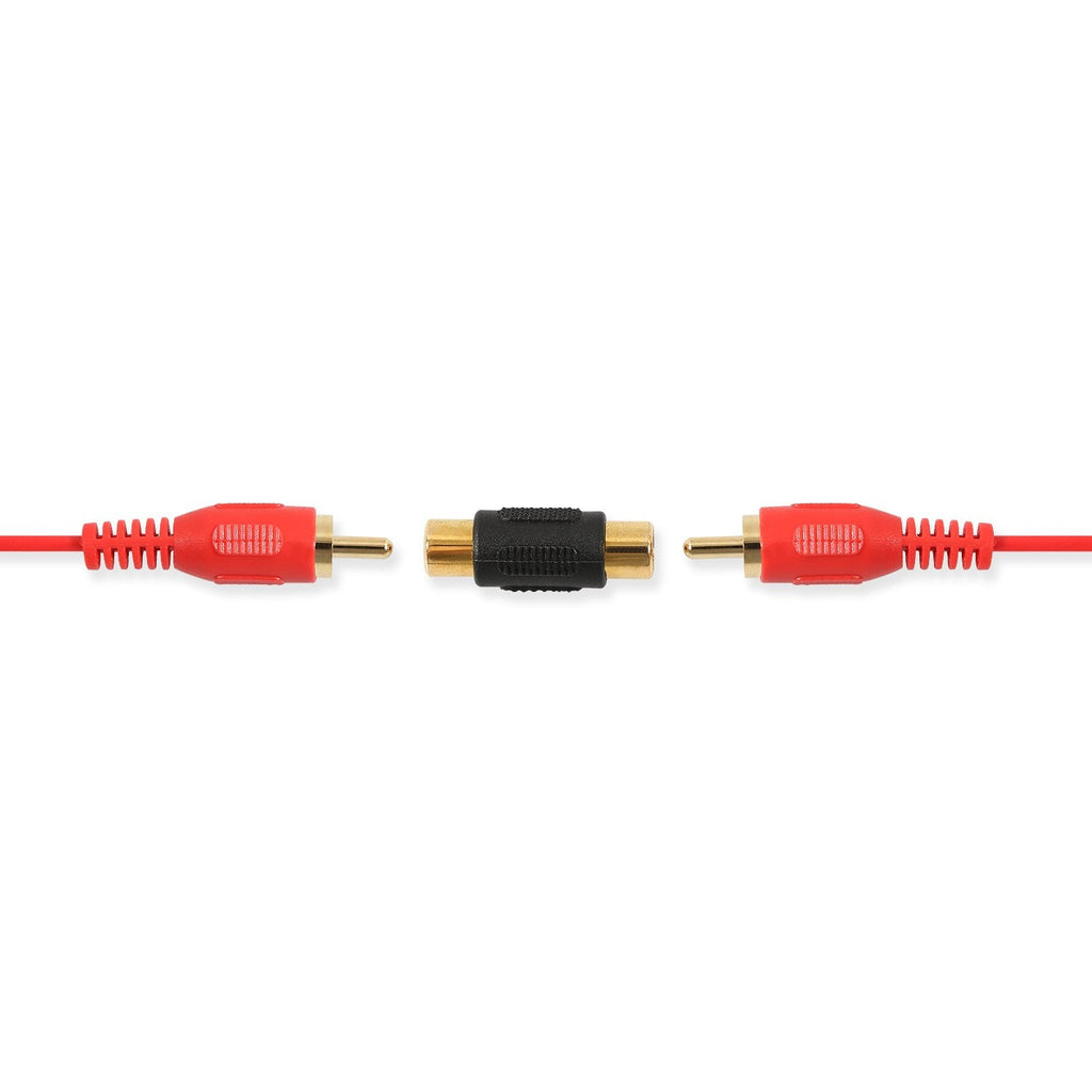 Absolute FF100-10 Female-to-Female RCA Barrel Connector Red & Black (10 Pack)