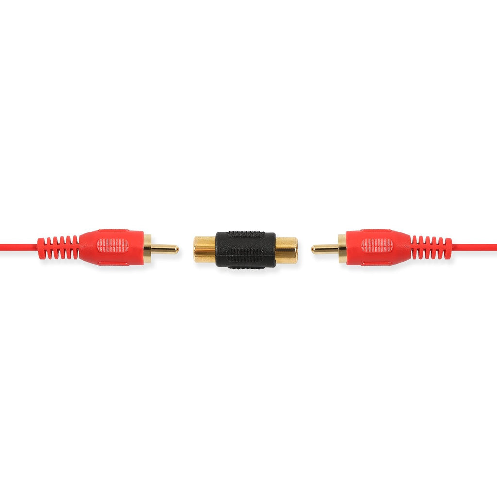 Absolute FF100B-20 10 Pack Audio Video Gold RCA Female to Female Coupler Adapter