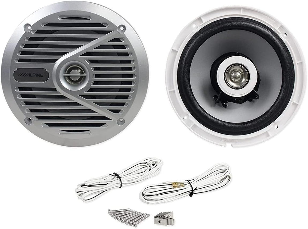 Alpine SPS-M601 6-1/2" 2-way marine speakers (Silver)