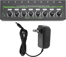Charger l'image dans la galerie, MR DJ Microamp HA800PRO Ultra-compact 8-channel stereo headphone amplifier
