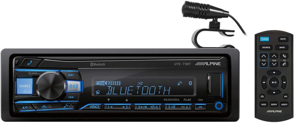 ALPINE UTE-73BT Digital Media Advanced Bluetooth Car Receiver w/AUX/USB+Remote
