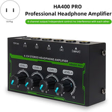Charger l'image dans la galerie, MR DJ Microamp HA400PRO Ultra-compact 4-channel stereo headphone amplifier