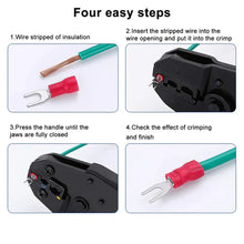 Load image into Gallery viewer, American Terminal E-SR8-200 200PCS 18-22AWG #8 Red Insulated Fork Spade Wire Connector Electrical Crimp Terminal