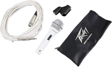 Charger l&#39;image dans la galerie, Peavey PVI 2W 1/4&quot; White Cardioid Unidirectional Dynamic Vocal Microphone with 1/4&quot; Cable