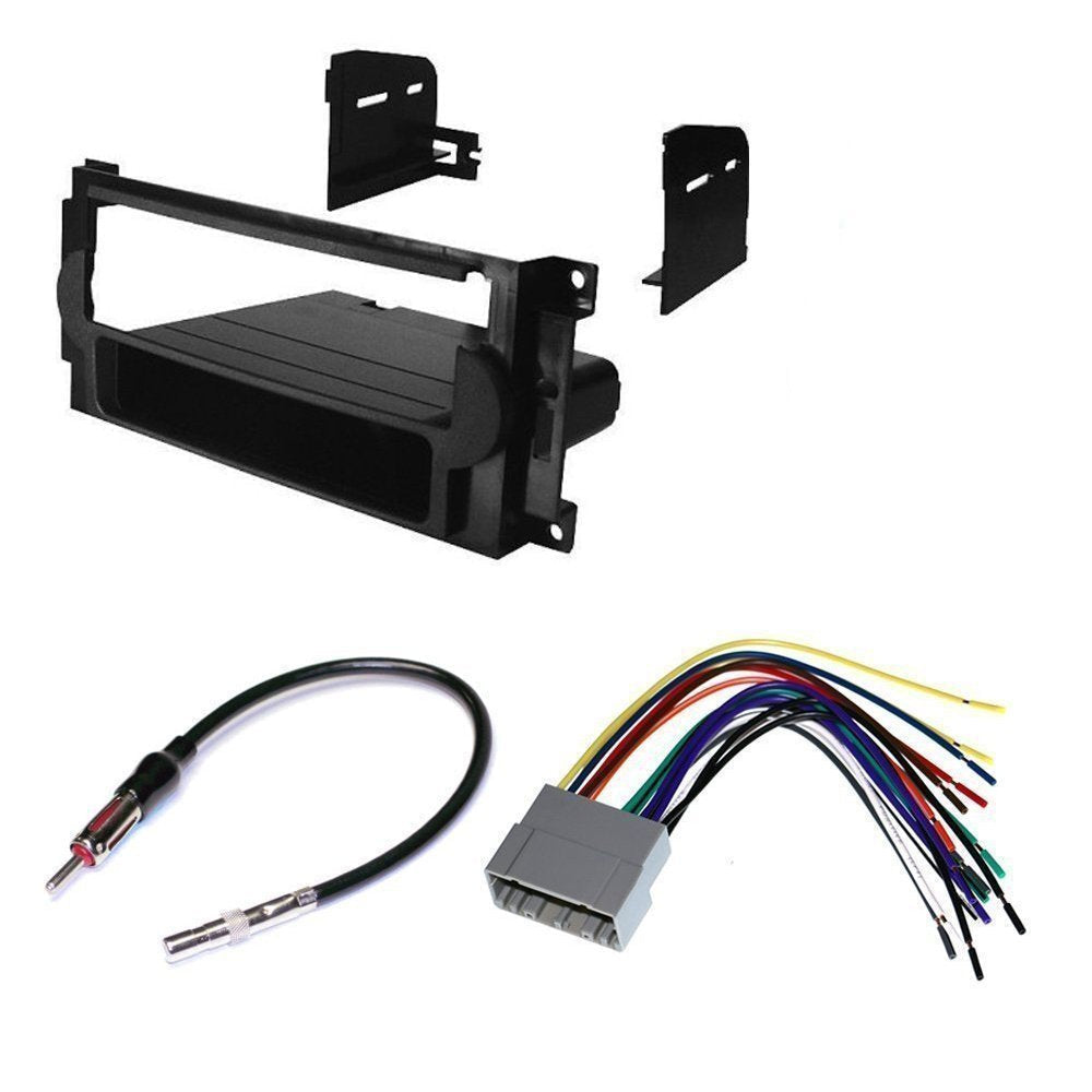 Car Stereo Dash Kit Harness Antenna Fit Chrysler Jeep Dodge 2004 - 2008 package