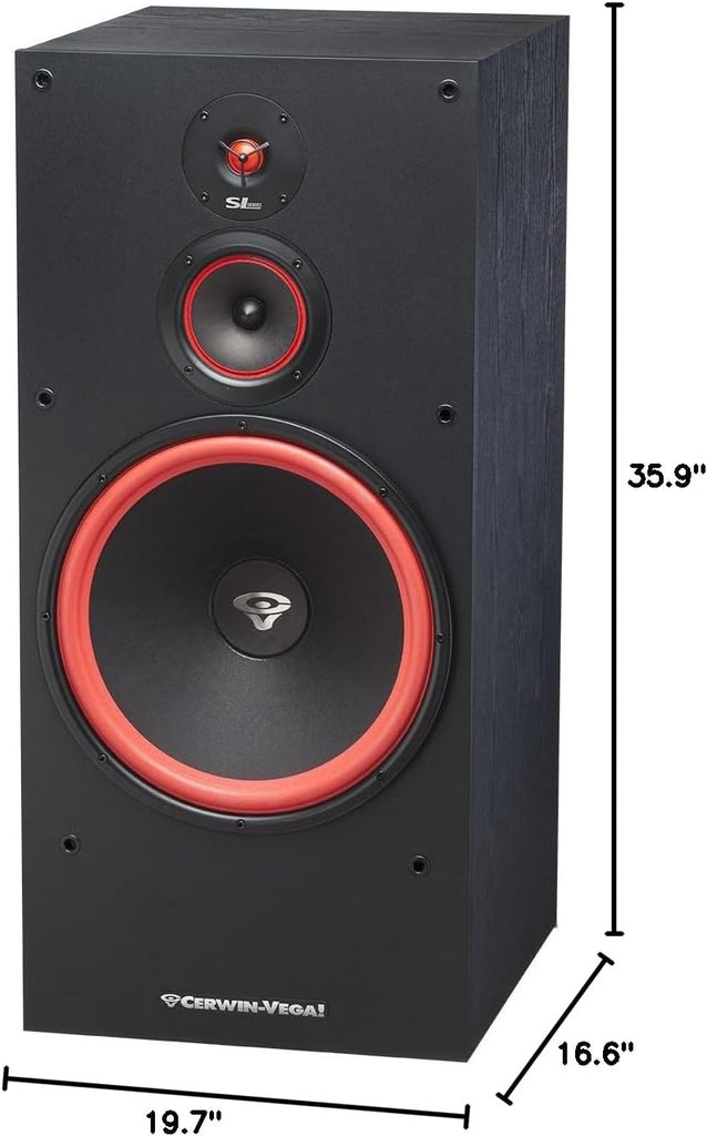 2 CERWIN VEGA SL-15 15" 3-Way 400 Watts Floor Standing Tower Speaker