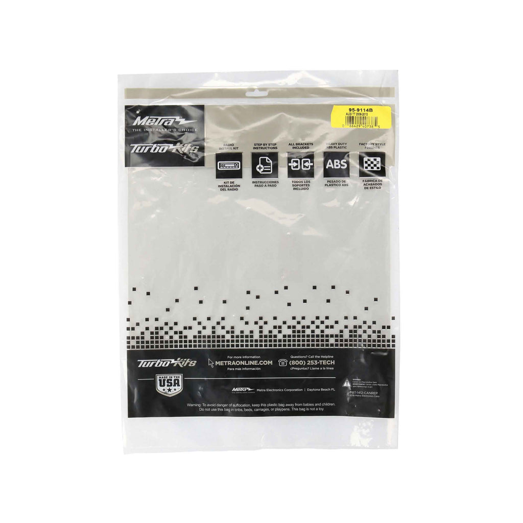 Metra 95-9114B Double-DIN Car Stereo Dash Kit - Compatible Fits for Audi TT 2008-2015