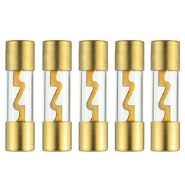 DC Sound DAGU300-10 300 Amp Gold-Plated AGU Glass Fuse 10 Pack