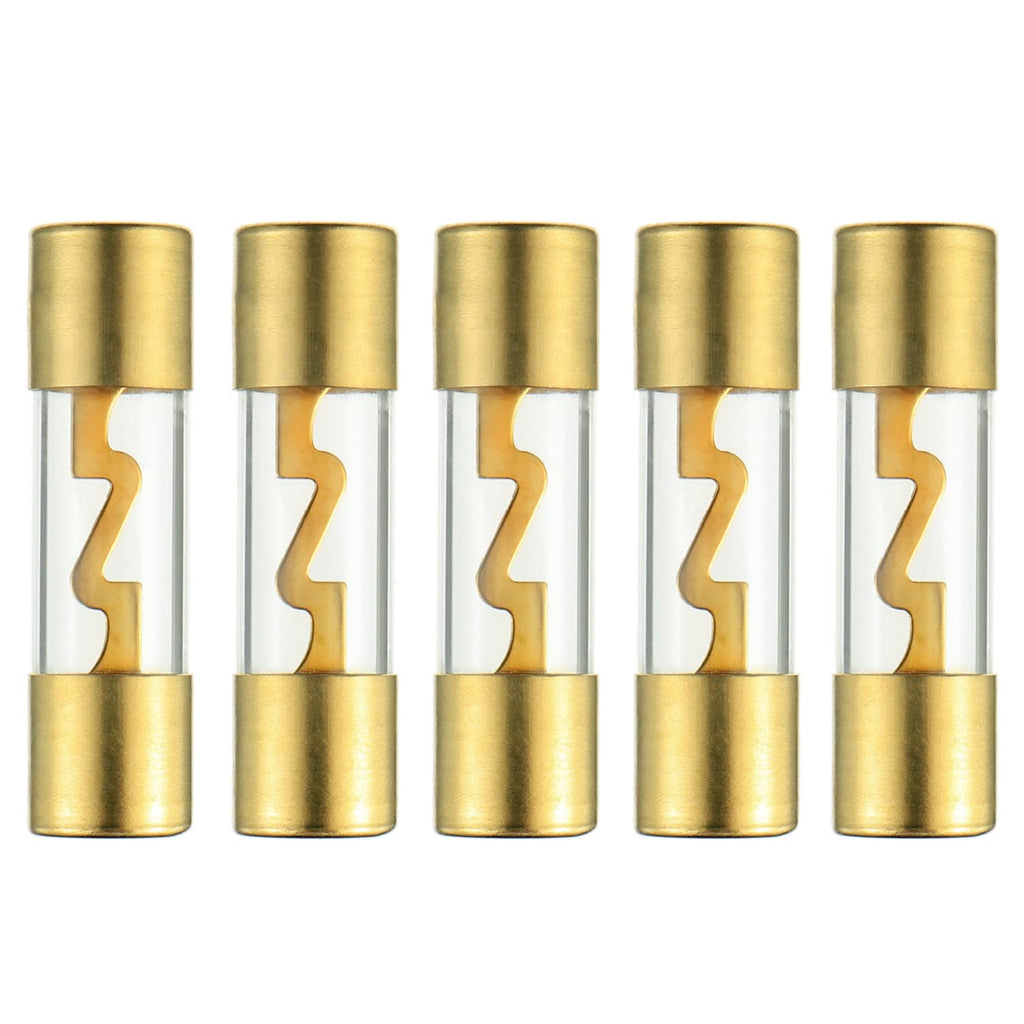 American Terminal TAGU300-10 300 Amp Gold-Plated AGU Glass Fuse (10 Pack)