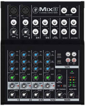 Charger l&#39;image dans la galerie, Mackie Mix8 8-Channel Compact Mixer Bundle with MR DJ Headphones, Two 1/4&quot; TRS Cables &amp;  XLR Cables