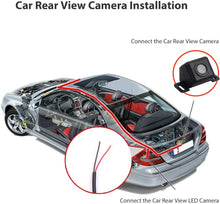 Load image into Gallery viewer, CAM119 Backup Camera Frame License Plate HD Night Vision Rear View 170° Angle Waterproof Compatible with Clarion, Dual, BOSS, Jensen, Stinger, Pioneer, SoundStream, Sony, Kenwood, JVC, Rockford Fosgate,