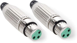 8 Switchcraft AAA3FZ AAA Series 3 Pin XLR Female Cable Mount, Silver Pins / Nickel Metal