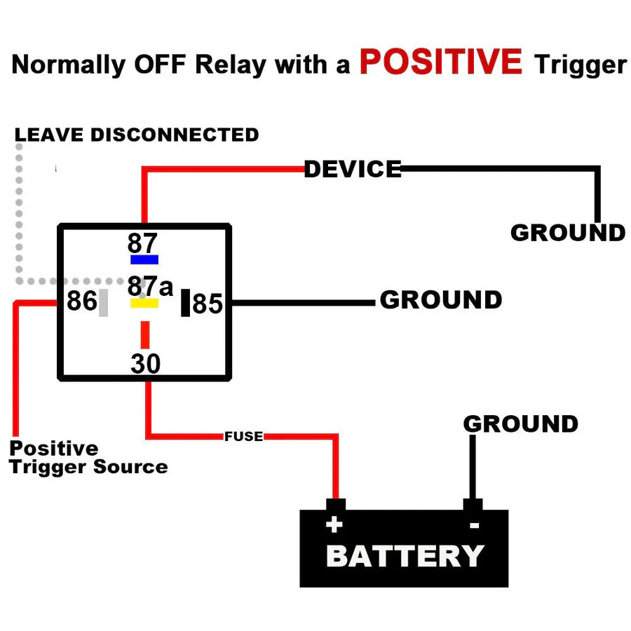 Absolute RLS125 12-VCD Automotive Bosch Marine Tyco Style Relay SPDT 30/40 AMP