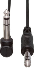 Charger l'image dans la galerie, Hosa CPP-103R Interconnect Cable 1/4-inch TS Male to Right-angle 1/4-inch TS Male 3 foot