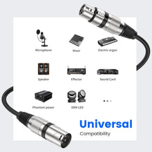 Load image into Gallery viewer, MR DJ CXMXF3 3&#39; XLR Male to XLR Female Microphone Balanced Instrumental Dj XLR Interconnect Cable