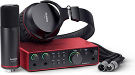 Focusrite Scarlett 2i2 Studio (4th Gen) USB-C Recording Package Bundle with Pop Filter