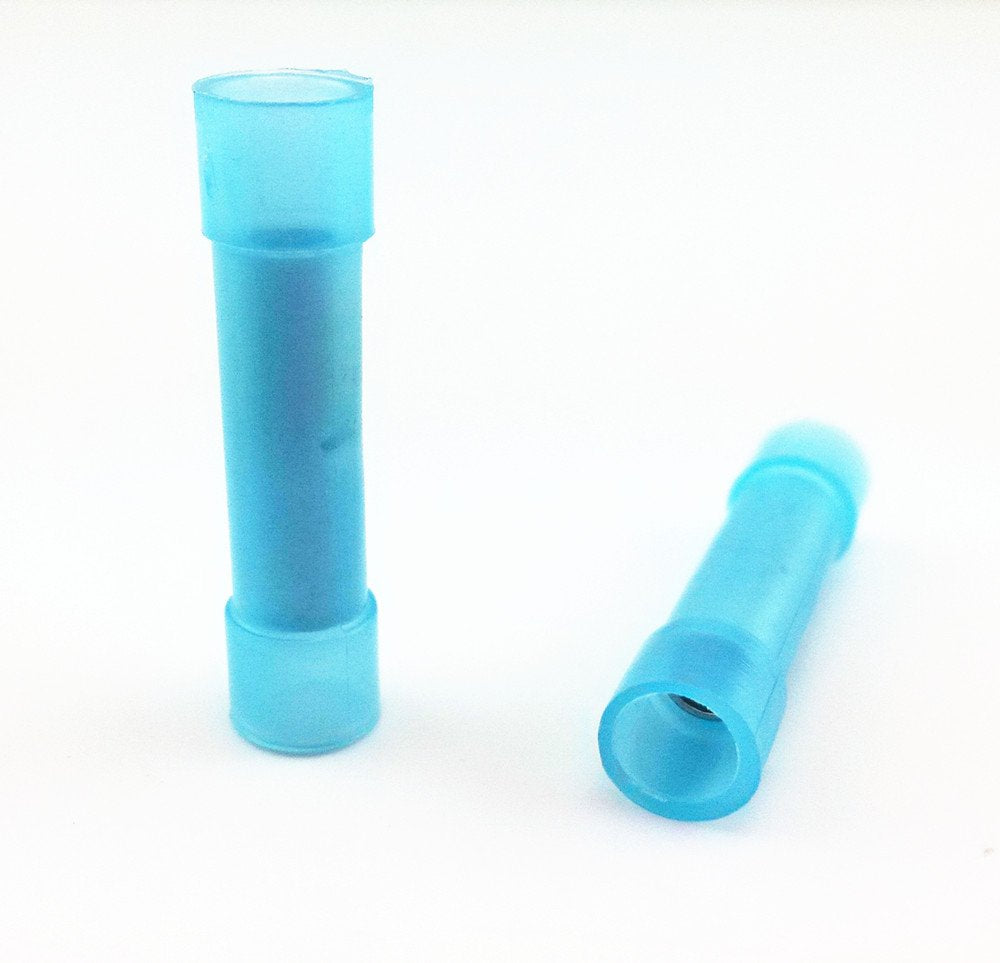 1 - Butt Connector (Blue; 16 - 14 gauge), 100 pk, Nylon, BNBC