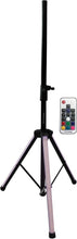 Load image into Gallery viewer, 2 MR DJ SS850LED Universal Color-Changing Stand LED Speaker Stand Tripod Remote Control
