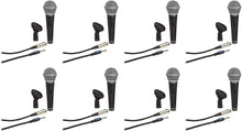 Charger l&#39;image dans la galerie, (8) Samson R21S Dynamic Handheld Microphones+Mic Clips+Cables+3.5mm adapters