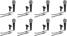 Load image into Gallery viewer, (8) Samson R21S Dynamic Handheld Microphones+Mic Clips+Cables+3.5mm adapters