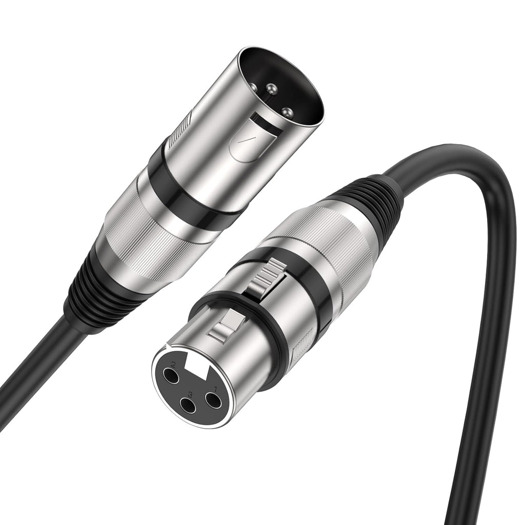 MR DJ CXMXF3 3' XLR Male to XLR Female Microphone Balanced Instrumental Dj XLR Interconnect Cable
