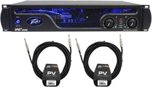 Load image into Gallery viewer, Peavey IPR 2 2000 2-Channel Lightweight 2000W Power Amplifier + 2 PV25 Speaker Cable