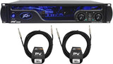 Peavey IPR 2 3000  2-Channel Lightweight 3000W Power Amplifier + 2 PV25 Speaker Cable