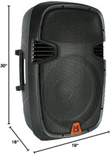 Charger l'image dans la galerie, MR DJ PBX2109MP3 1600W 12" Powered PA DJ Active Loudspeaker with USB, SD Card &amp; MP3 Player