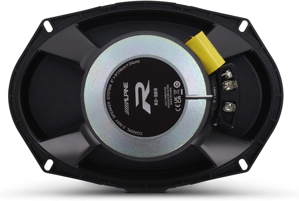 Alpine R2-S69 R-Series 6"x9" 600W 2-Way Car Coaxial Speakers & KIT10 Installation AMP Kit