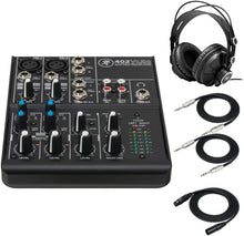 Charger l&#39;image dans la galerie, Mackie 402VLZ4, 4-channel Ultra Compact Mixer with High-Quality Onyx Preamps with MR DJ Headphones, 1/4&quot; TRS Cables, &amp; XLR Cable Bundle