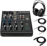 Mackie 402VLZ4, 4-channel Ultra Compact Mixer with High-Quality Onyx Preamps with MR DJ Headphones, 1/4