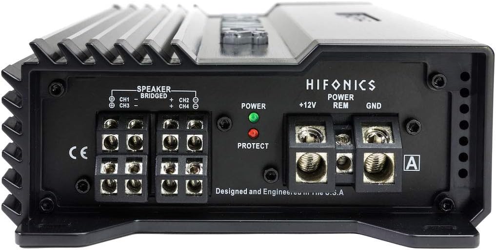 Hifonics A1200.4D 1200 Watt 4-Channel Alpha Series Class-D Compact Car Audio Amplifier