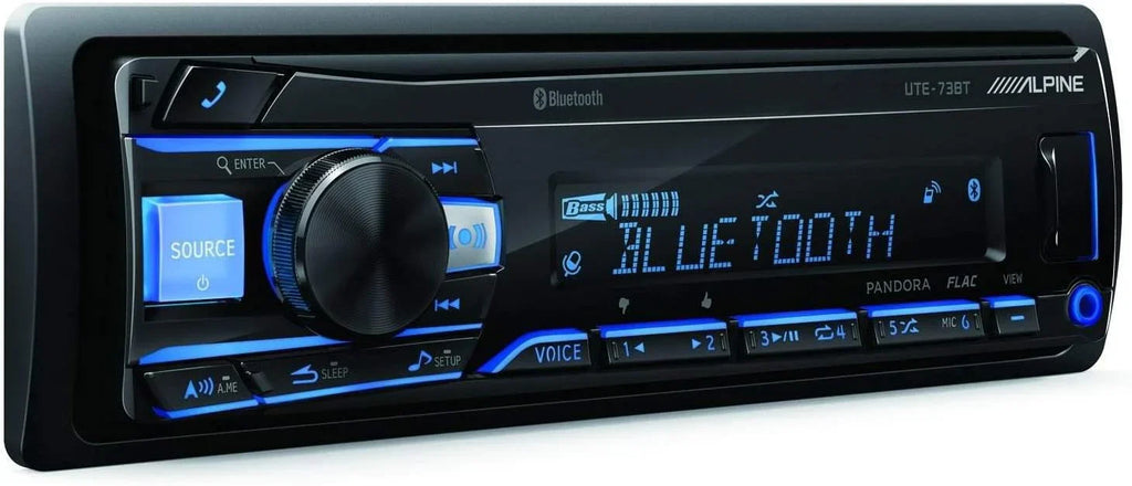 1-Din Alpine Digital Media Bluetooth Stereo Receiver + Metra 99-8211 Dash Kit For 2000-2004 Toyota Avalon