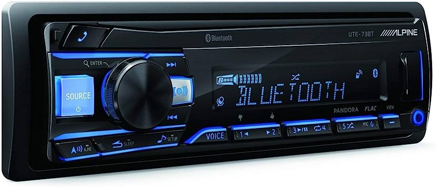 Alpine UTE-73BT Mech-less Digital Bluetooth & S2-S40 4" 140 Watts 2-Way Speakers