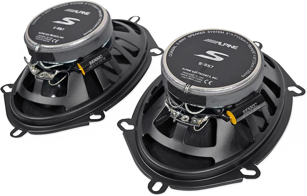 Alpine S 5x7" Front Factory Speaker Replacement Kit For 2005-2006 Ford Mustang