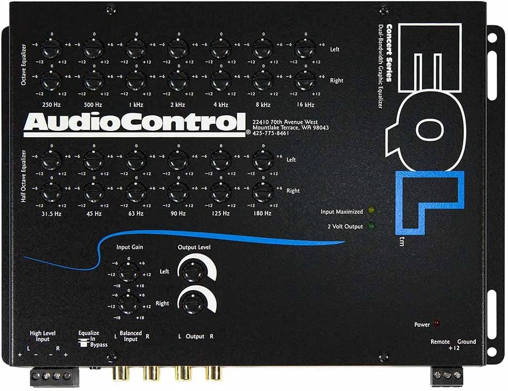 Audio Control EQL 2-Channel Trunk Mount Dual Bandwidth Graphic Equalizer and Pre-Amp