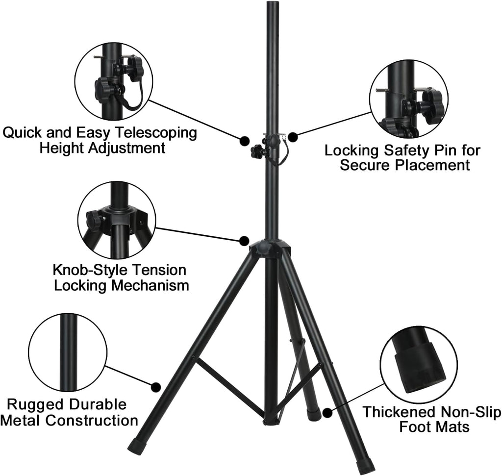 MR DJ SS350 Pro Universal Folding Tripod DJ PA Home On Stage Speaker Light Stand