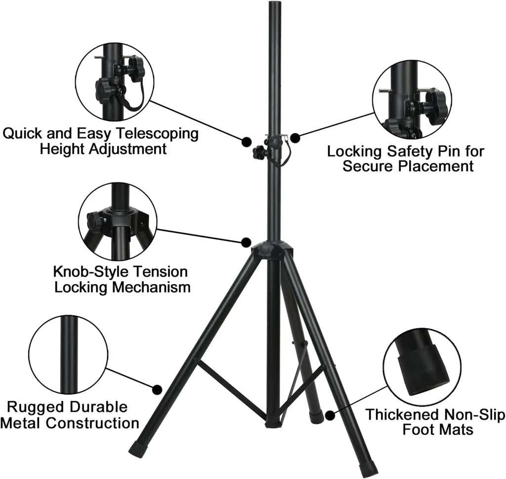 MR DJ SS350R Universal Red Tripod PRO PA DJ Home On Stage Speaker Stand