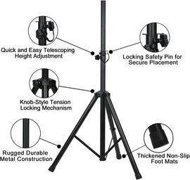 MR DJ SS350B Pro Universal Folding Tripod DJ PA Home On Stage Speaker Light Stand