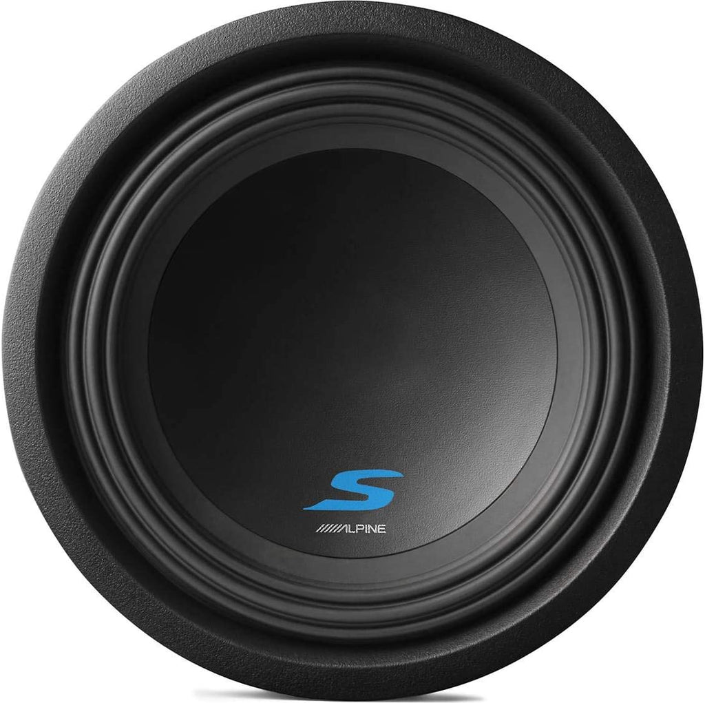 Alpine S-W12D4 12"  Type S Car Audio Subwoofer with Rearfire Sealed Universal Custom Sub Box Enclosure Car Stereo