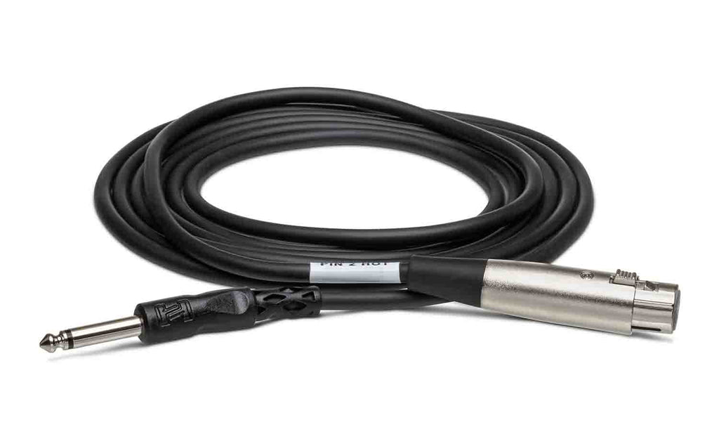 Hosa PXF-110, XLR3F to 1/4" TS Unbalanced Interconnect Cable - 10 Feet