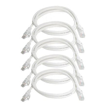 Charger l'image dans la galerie, 6 Cat6a Ethernet Network Patch Cable RJ45 23AWG 600Mh Solid Copper Wire 3' White
