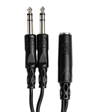 Charger l&#39;image dans la galerie, Hosa YPP-308, 1/4&quot; TRS Female to Dual 1/4&quot; TRS Male Y Cable