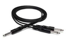 Load image into Gallery viewer, Hosa CYP-105, 1/4&quot; TS Male to Dual 1/4&quot; TS Male Y Cable - 5 Feet