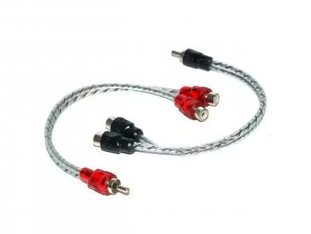 Cerwin Vega RHY2F HED Series 1 Male To 2 Female Twisted RCA Y Splitter Pair