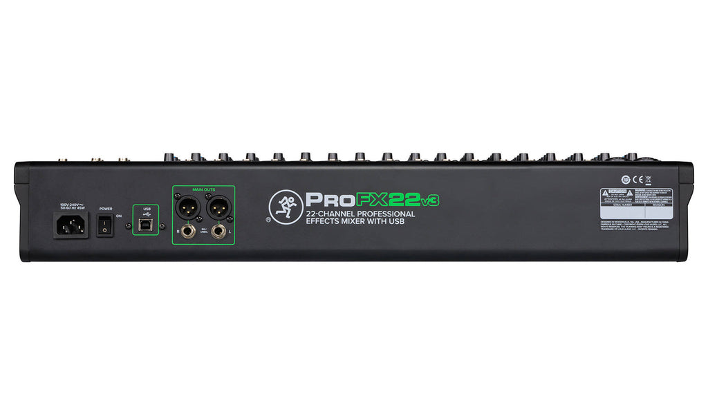 Mackie ProFX22v3, 22-Channel Professional Effects Mixer with USB